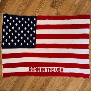 Cover Me by Under Cover American Flag Born in the USA baby lap throw Blanket‎